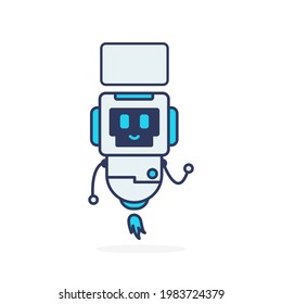 Mascot cute character robot simple happy