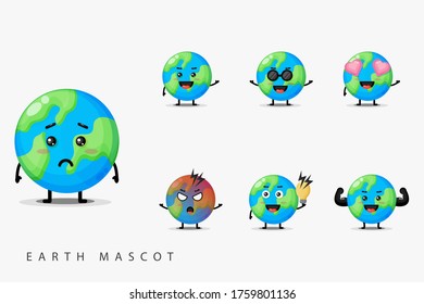 Mascot Cute Earth set design