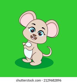 Caricatura vectot lindo personaje de ratón