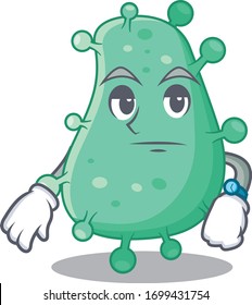 Mascot design of agrobacterium tumefaciens showing waiting gesture