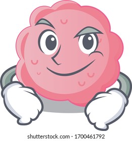 A mascot design of anaplasma phagocytophilum having confident gesture