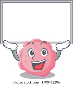 Mascot design of anaplasma phagocytophilum lift up a board