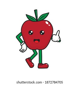 mascot design, apple mascot vector