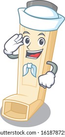 A mascot design of asthma inhaler Sailor wearing hat