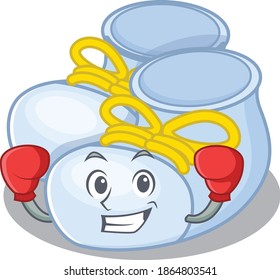 Mascot design of baby boy boots as a sporty boxing athlete