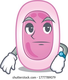 Mascot design of bordetela pertussis showing waiting gesture