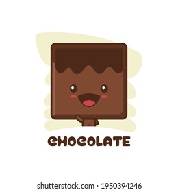 mascot design character brown bar with half body. suitable for use as a logo, sticker, menu display etc.