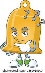 mascot design concept of bell with confuse gesture. Vector illustration