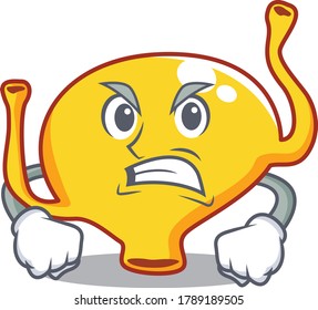 Mascot design concept of bladder with angry