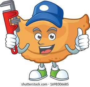 Mascot design concept of cornes de gazelle work as smart Plumber