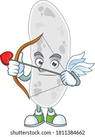 mascot design concept of gemmatimonadetes cute Cupid with arrow and wings. Vector illustration