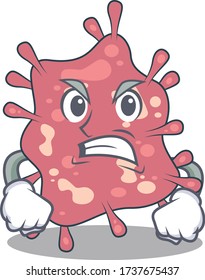 Mascot design concept of haemophilus ducreyi with angry face