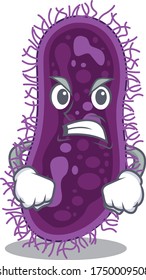 Mascot design concept of lactobacillus rhamnosus bacteria with angry face