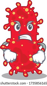 Concepto de diseño de mascota de moraxella con cara enfurecida