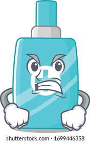 Mascot design concept of ointment cream with angry face