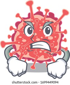 Mascot design concept of polyploviricotina with angry face