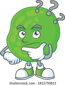 mascot design concept of sarcina ventriculli with confuse gesture. Vector illustration