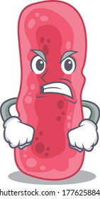 Mascot design concept of shigella sonnei with angry face
