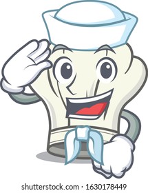 A mascot design of cook hat Sailor wearing hat