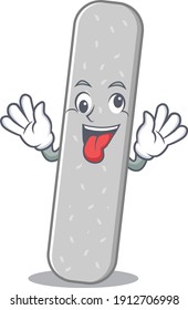 A mascot design of emery boards having a funny crazy face. Vector illustration