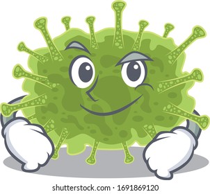 A mascot design of haploviricotina having confident gesture