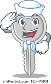 A mascot design of key Sailor wearing hat