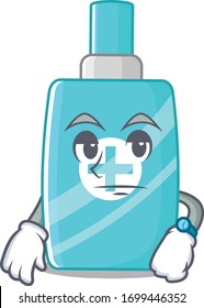 Mascot design of ointment cream showing waiting gesture