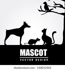mascot design over white background vector illustration 