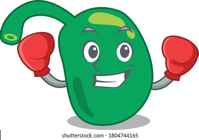 Mascot design of pineal as a sporty boxing athlete