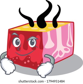 A mascot design of skin having confident gesture
