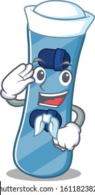 A mascot design of snowboard Sailor wearing hat