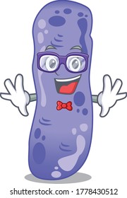 Mascot design style of geek legionella with glasses