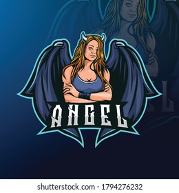 Mascot Devil Angel Esport Logo Designs