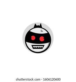mascot doodle vector, emoticon dracula.