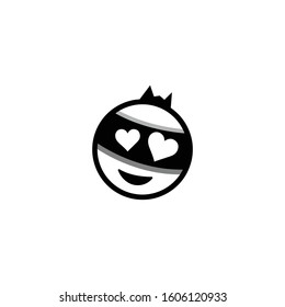 mascot doodle vector, emoticon full of love
