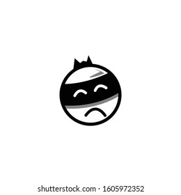 mascot doodle vector, emoticon tired.