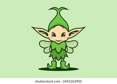 Mascot Dryad Elf Fairy Forest vector logo design