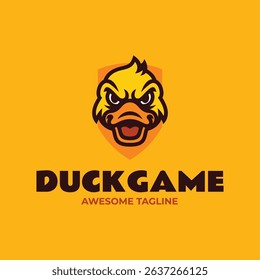 Mascot Duck Game Logo Design