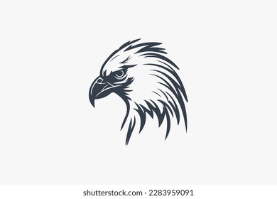 Mascota de Cabeza de Águila, logotipo de pájaro, logotipo de Halcón, logotipo de Halcón, plantilla de logotipo de vectores.