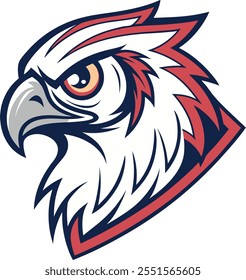 Mascot Eagle Head, Eagle Head Logo style, vector art illustration 