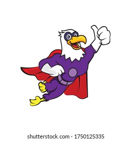mascot eagle superhero sport fly