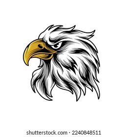 mascot eagle vector design on a white background, can be used for the purposes of designing t-shirts, mascots, posters, etc