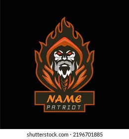 Mascot esport logo vector design illustration