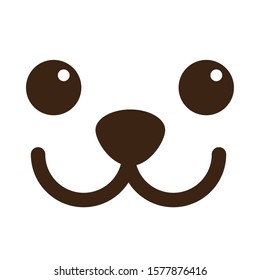 mascot face kawaii comic character vector illustration design