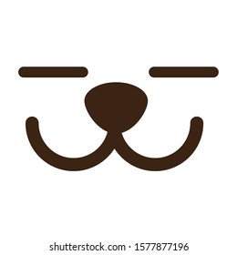 mascot face kawaii comic character vector illustration design