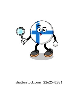 Mascot of finland searching , character design