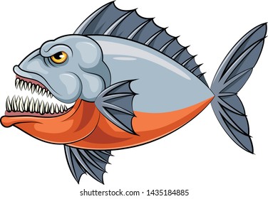 Mascot fish of an piranha