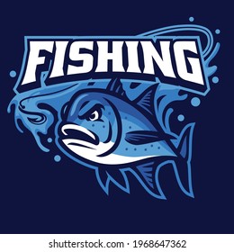 mascot of fishing giant trevally