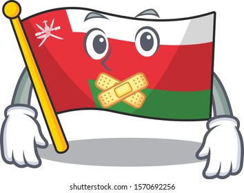 Mascot flag oman with in silent character