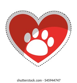 mascot footprint isolated icon vector illustration design